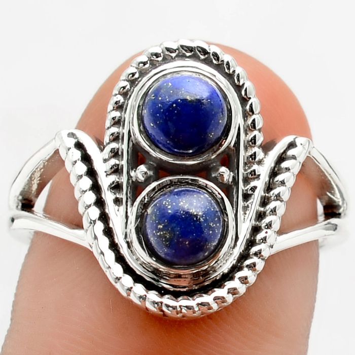 Natural Lapis - Afghanistan Ring size-8.5 SDR88880 R-1027, 5x5 mm