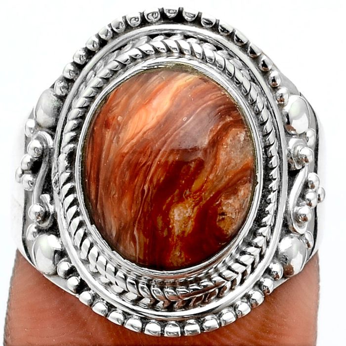 Natural Caramel Opal Ring size-7.5 SDR93007 R-1570, 10x12 mm