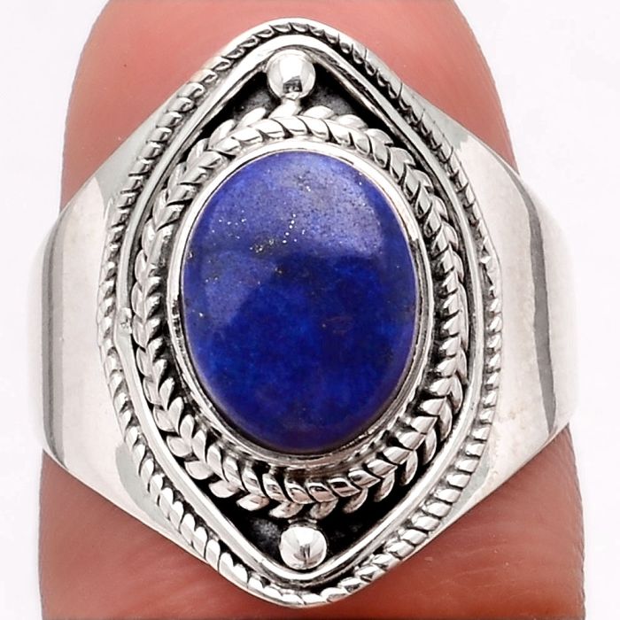 Natural Lapis - Afghanistan Ring size-8 SDR96251 R-1258, 8x10 mm