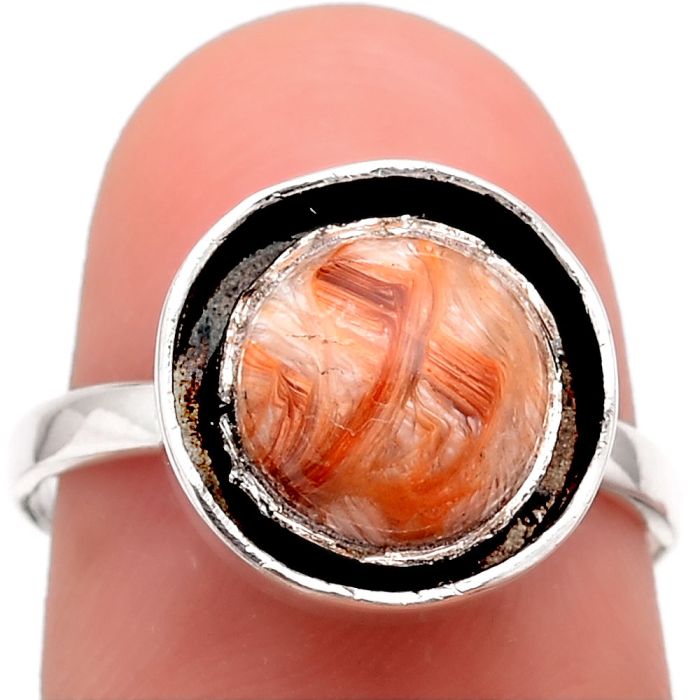 Natural Caramel Opal Ring size-8 SDR96487 R-1468, 9x9 mm