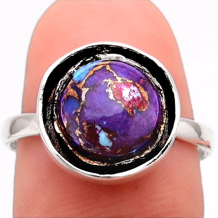 Copper Purple Turquoise Arizona Ring size-9 SDR96492 R-1468, 10x10 mm