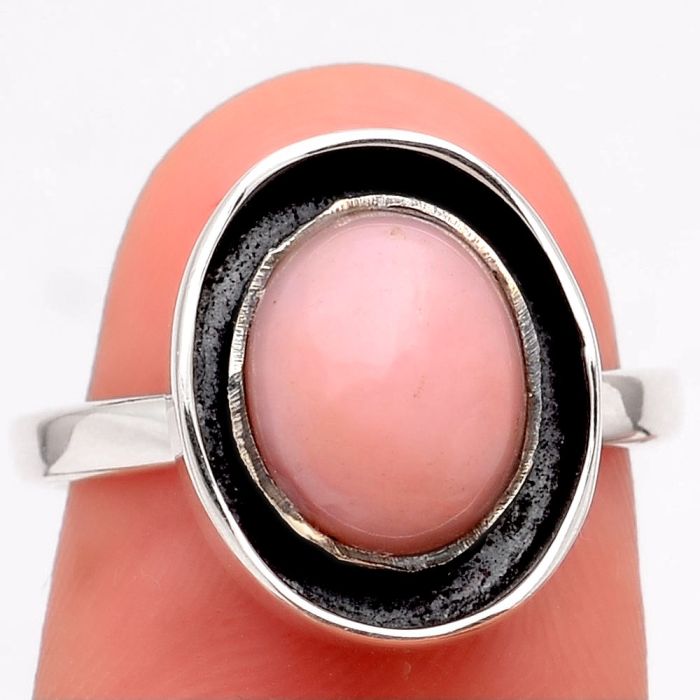 Natural Pink Opal - Australia Ring size-8 SDR96507 R-1468, 8x10 mm